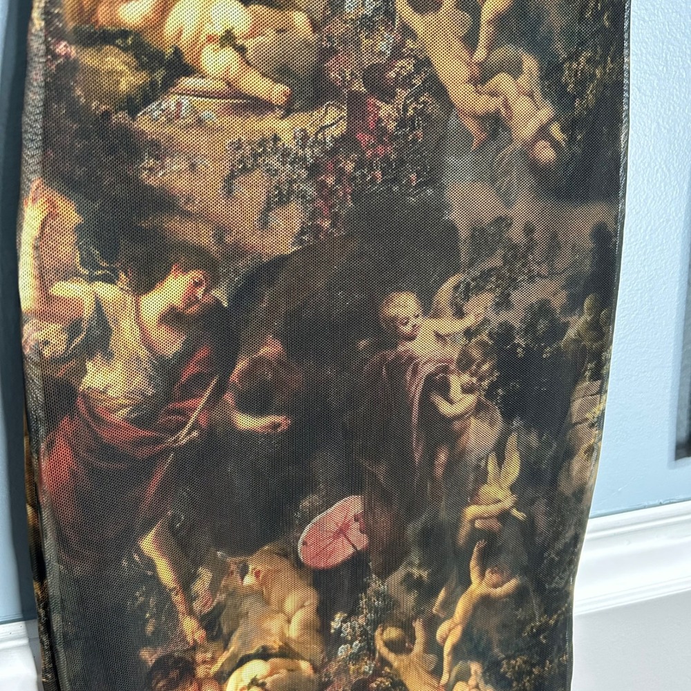 Elegant Artistic Print Midi Dress - Picture 10 of 13